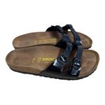 Birkenstock Ibiza Sandals Black Patent Birko-Flor Two Strap Slip On Women’s US 7 Photo 2