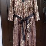 Lane Bryant NWT Rose Gold Sequined Ruffle Skirt Hi-Lo Dress 18 / 20 Rtl. $99.95 Photo 1
