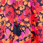 Derek Lam  10 Crosby Aria Floral Printed Blouse Top Size 4 Tassel Tie Photo 3