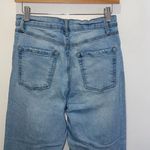 Wild Fable Womens High Rise Button Fly Distressed Boyfriend Crop Jeans Blue Sz 6 Photo 2