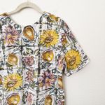 [Vintage] Shenanigans Sz Large L Floral Fruit Print Round Neck Short Sleeve Top Yellow Photo 5