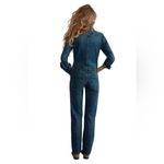 ZARA - NWOT Straight Long Sleeve Denim Jumpsuit Sz S Photo 1