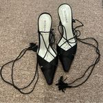 BCBGirls Y2K Black Strappy Lace Up  Heels Photo 1