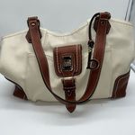 BOC Leather Satchel Handbag with Gold Tone Hardware Brown Photo 0