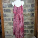 WAYF Dress Layered Red Sleeveless Boho Flowy Tiered Coasta Woman's Large Photo 6