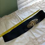 Elegant Vintage Black and Gold Women's stretchy elastic Belt Photo 11