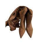 Jeffrey Campbell  Acclaim Thigh High Boots Size 8.5 Brown Faux Suede Pointed Toe Photo 3