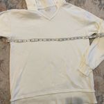 Athleta  Cream V-Neck Cotton Hoodie oversized Photo 2
