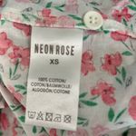 NEW Neon Rose oversized dad shirt in‎ pink ditsy floral Size XSmall Cottagecore Photo 6