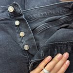 AGOLDE  Hogh Rise Riley Crop in Washed Black Button Fly Size 32‎ Photo 5