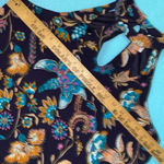 Xhilaration  floral paisley gauzy cutout choker neckline halter midi dress size M Photo 11