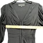 Lou Barok LBK Paris Blouse Womens S Silk Soie Coco Top Long Sleeve France Chic Black Photo 4