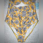 Cupshe Dandelion One Piece Cut Out Halter Neck Swimsuit Yellow Women's S… Photo 7