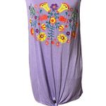 BiBi large womens lavender tank bright multicolor floral print soft and stretchy Purple Photo 10
