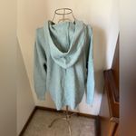 Aerie  waffle weave blue green hooded oversized pullover size  XS Photo 4