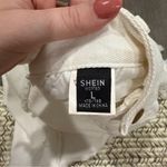 SheIn White Raw Hem High Rise Denim Shorts Photo 4