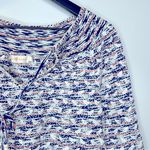 Tory Burch Nadia Embroidered Leaf Smocked Peasant Top Blouse Tassel Size 4 Photo 9