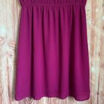 Buttons Francesca's  Fuchsia Blouson Chiffon Dress Photo 2