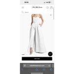 Alexia Maria Silk Faille Convertible Skirt Size 2 NWT White Photo 3