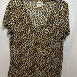 Victoria's Secret Victoria Secret PINK Leopard V Neck Short Sleeve Womens Basic Perfect Tee Large Photo 0