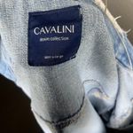 Cavalini Women's Blue Denim Jean Jacket Distressed Thrashed Size XL Photo 4