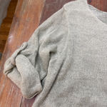 Nina Kendosa Light Green Crew Neck Sweater Medium/Large Double Layer Wool Blend Photo 1