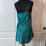 VTG GREEN TEAL SATIN LINGERIE SLIP DRESS Photo 4
