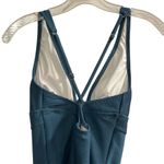 Cupshe  Women's Blue One Piece Swimsuit V-Neck Cross-Back Size S Photo 6