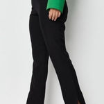 Missguided  Split Hem straight Leg Trousers Black Size 4 Side Zipper high waist Photo 0