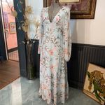 Belle & Bloom In Your Dreams Blue Floral Long Sleeve Maxi Dress Photo 2