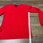 Preswick & Moore  100% Cashmere Red Crew Neck Sweater Womens Small Soft Casual Photo 4