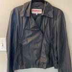Fiorucci  Dark Grey Biker Jacket Cropped Rain Coat Lightweight size IT40 or 6 Photo 1