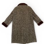 Vintage 1960's Fur Collar Coat | Tweed Wool Outerwear Size XL Photo 2