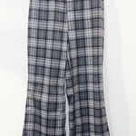 Halara  black plaid high waisted wide leg casual pull on pant with belt loops Photo 0
