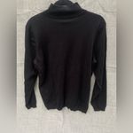 Talbots Women  Mock Neck Long Sleeve Cotton Blend Black Stretch Turtleneck Sz XL Photo 1