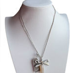 J. Jill Silver Necklace with Bow Dragonfly Pendant Photo 0