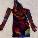 House Of CB NWOT  Dahlia Printed Cut Out Corset Mini Dress sz  S Photo 0