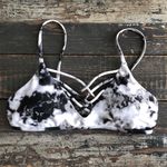 Hollister Black White Tie Dye Strappy Bikini Top Sz XS Photo 0