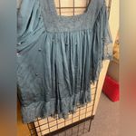 Badgley Mischka American Glamour  Blue Blouse Size 1X. BRAND NEW Photo 4