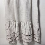 Rosemarine Dress 100% Linen Made In Italy Midi Short Sleeves S Eyelet Fl… Photo 6