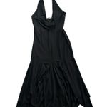 Vintage Y2K Handkerchief Asymmetrical Hem Betsey & Adam Size 8 halter neck Black Photo 0