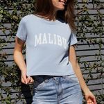 John Galt Pacsun Blue Malibu Crop Too Photo 0