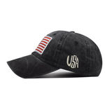 Black American Flag USA Baseball Cap - Tactical Army Cotton Casual Hat Photo 3