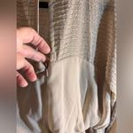 ASOS NWT plus Cream Midi Dress party wedding bridal flowy taupe beaded sheer Photo 9