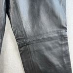 Vtg 90s Kelli Kouri Sz 6 Leather Pants Black Straight Bikercore Goth Punk Grunge Photo 2