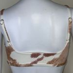 We Wore What  Cowhide Cami Bra Top in Beige Multi Photo 3