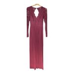 Lulus Awaken My Love Burgundy Long Sleeve Lace Maxi Dress Burgundy M Red Size M Photo 3