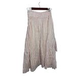 Free People  ELISA STRIPED MIDI SKIRT IN CHALK Sz. S Photo 4