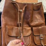 Handmade Vintage Women's  100% Leather Backpack‎ Rucksack travel Bag Unlined Photo 7