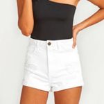 Show Me Your Mumu White Rancho Roll Up Jean Shorts Photo 8